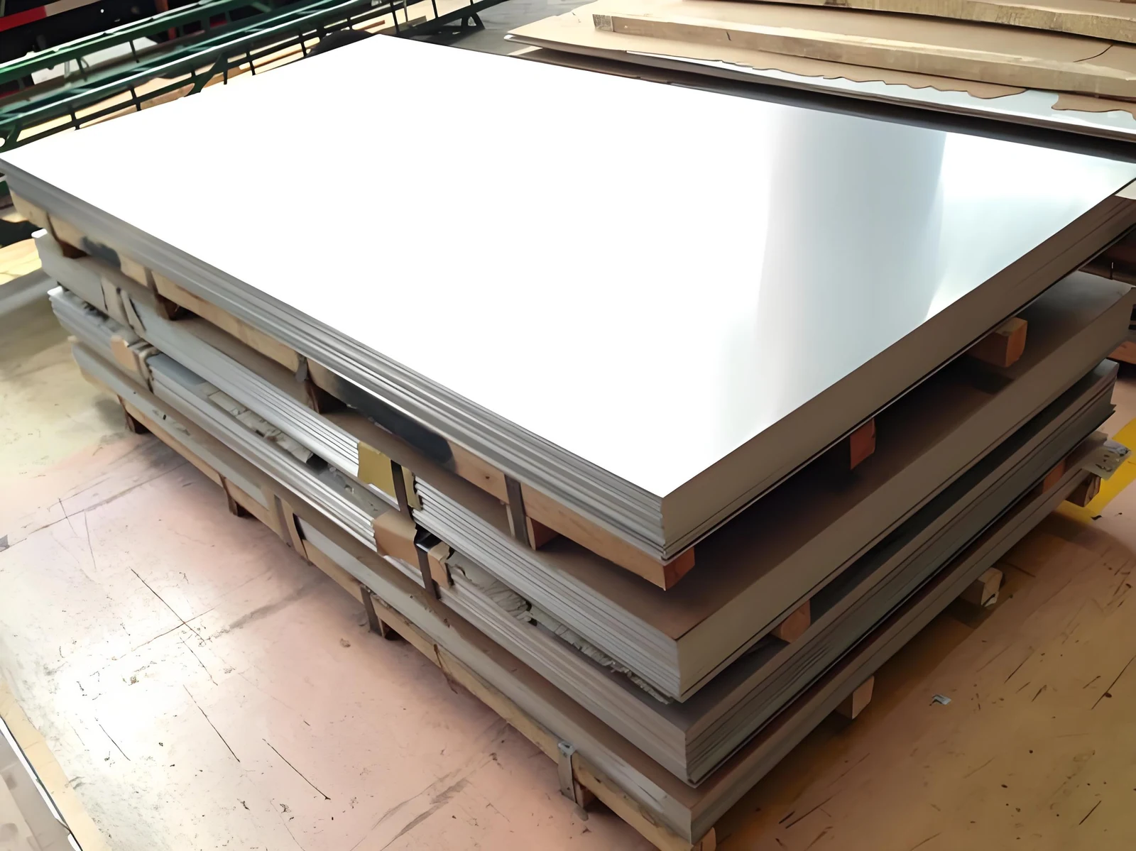 Stainless Steel Sheets at Roosa Sink. Sheet materials prepared for production.