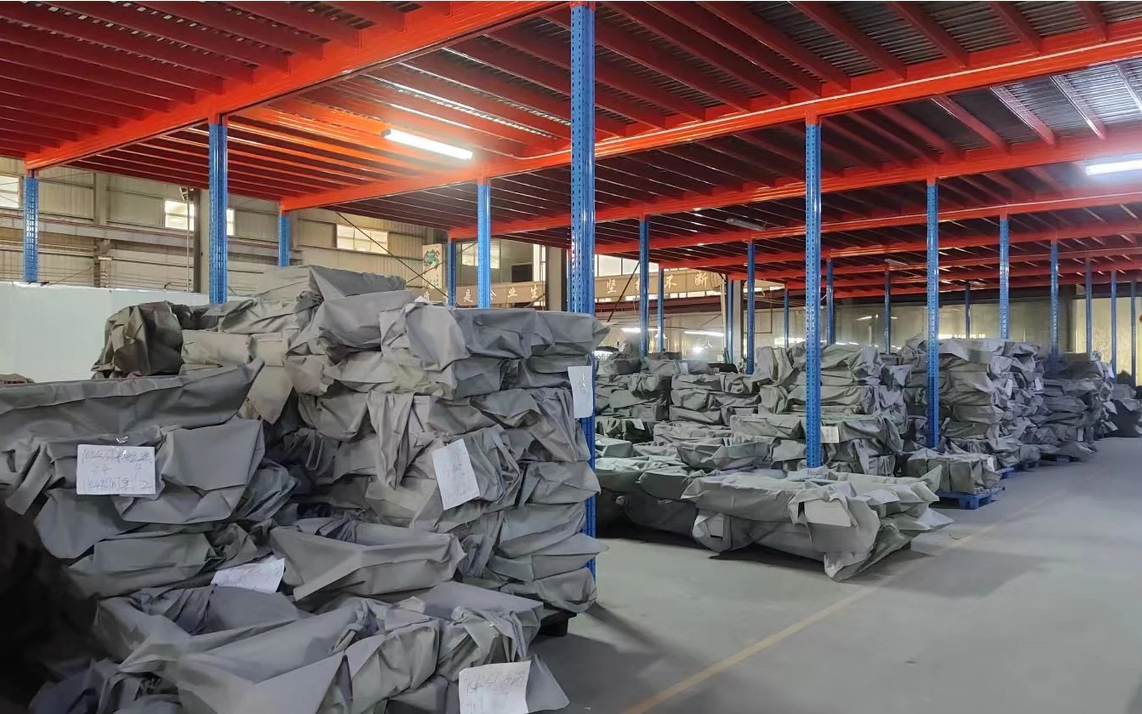 Semi-Finished Product Storage at Roosa Sink. Sink components stored between production stages.