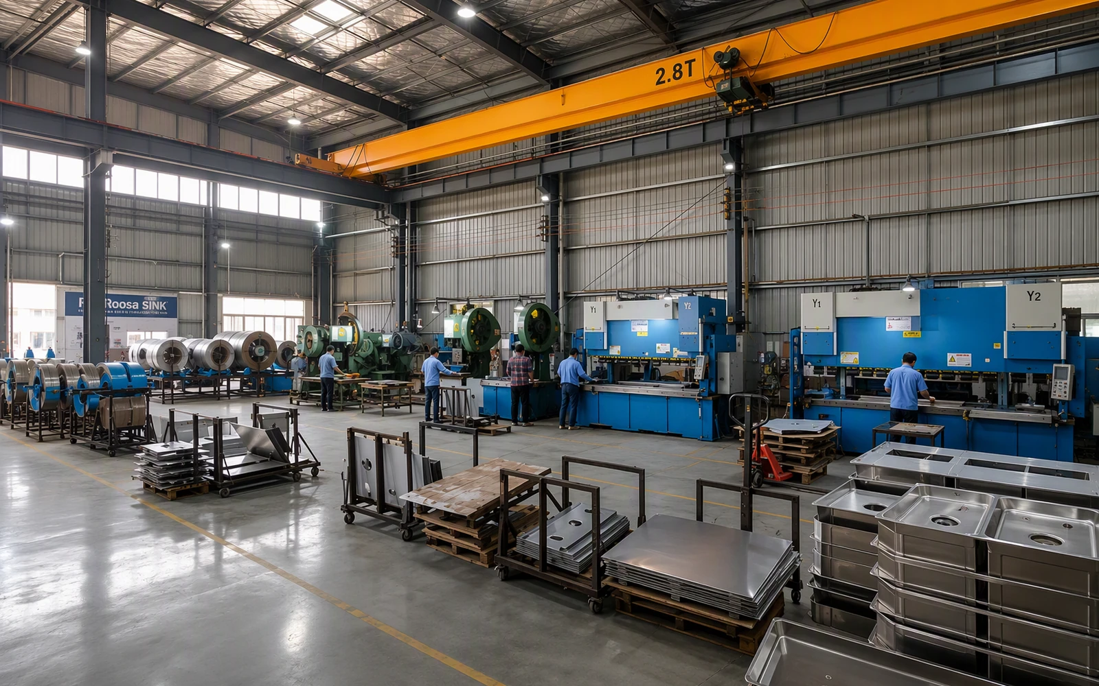 Roosa sink manufacturing workshop